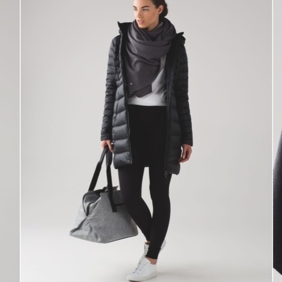 Lululemon After Asana Wrap Poncho Dark Carbon Gray Draping Cardigan Sweater OS - Picture 2 of 7